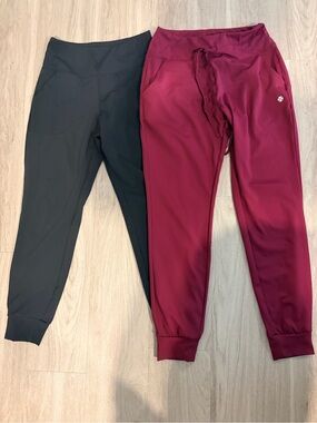 Duo- Jogger Pants - Black and Burgundy, two for price of one